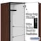 Salsbury Industries Wardrobe Locker, 45" W, 21" D, 76" H, (3) Wide, (6) Openings, Mahogany 22361MAH - alternate 5